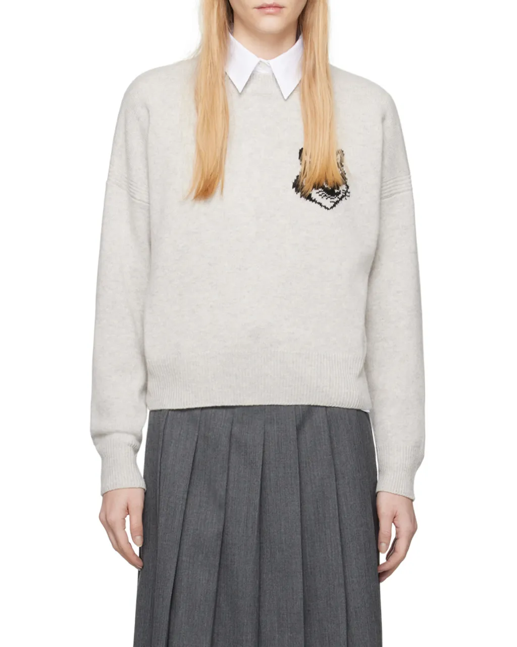 Logo-Intarsia Wool Jumper