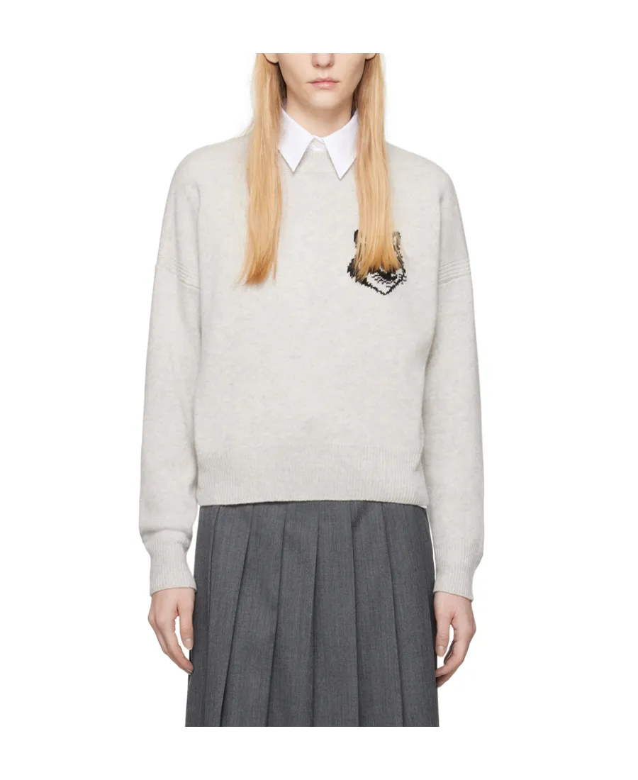 Logo-Intarsia Wool Jumper