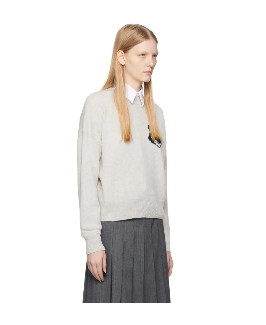 Logo-Intarsia Wool Jumper