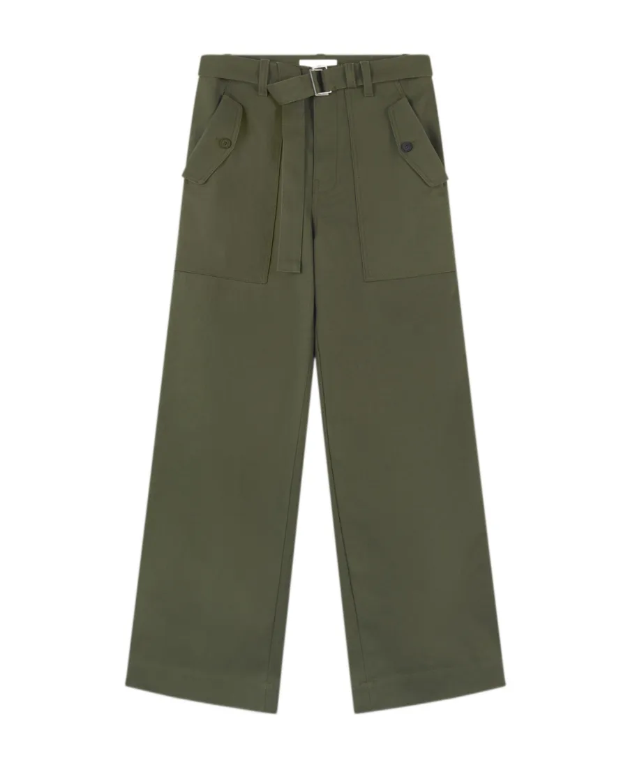 Mid-Waisted Straight-Leg Trousers