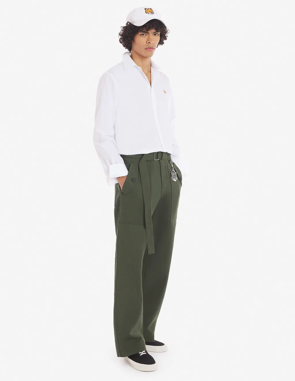 Mid-Waisted Straight-Leg Trousers