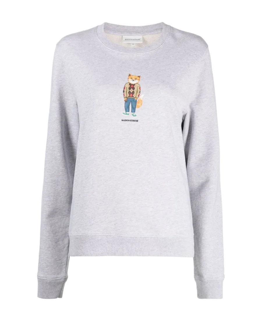 Fox Printed Crewneck Sweatshirt