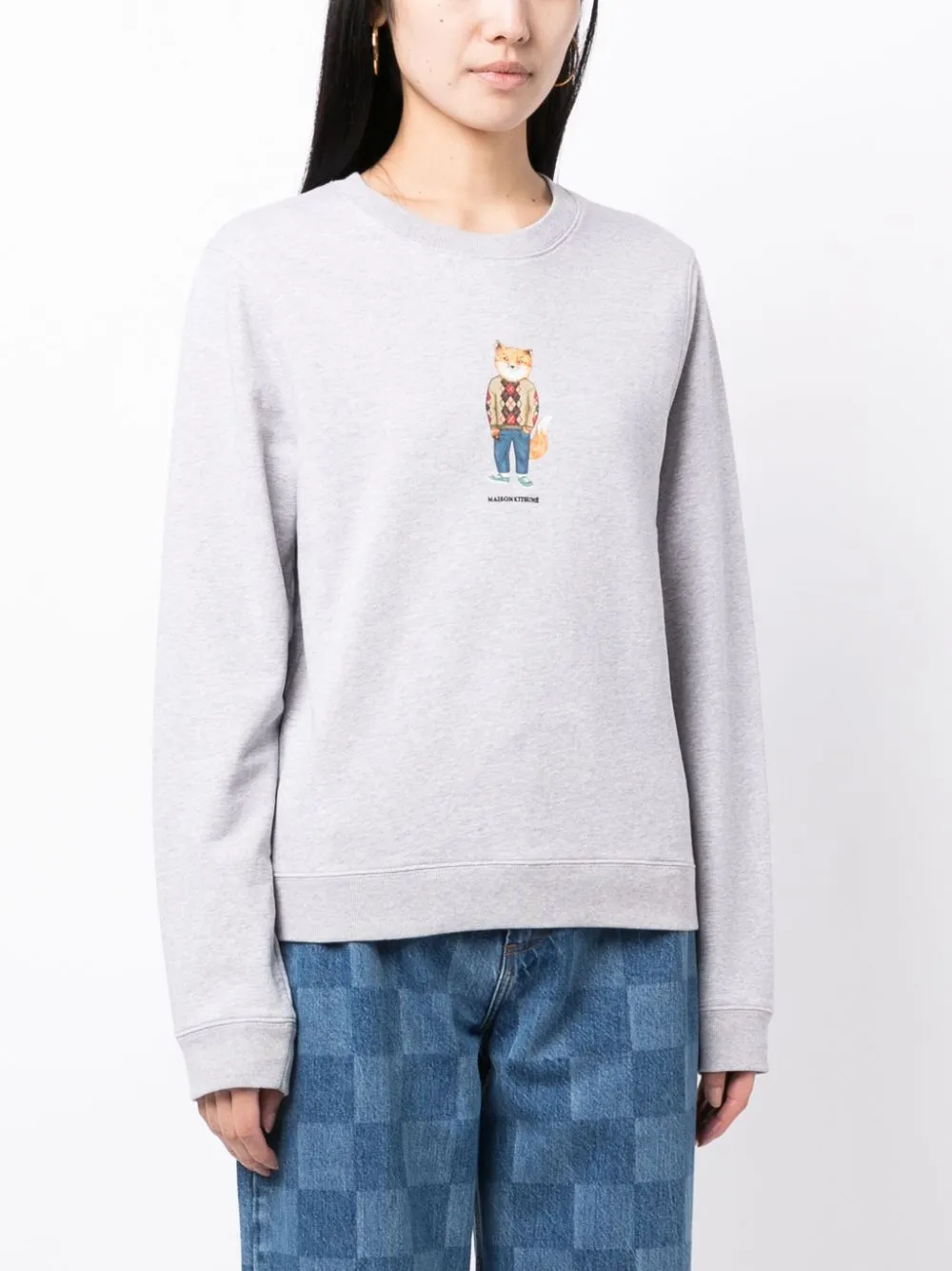 Fox Printed Crewneck Sweatshirt