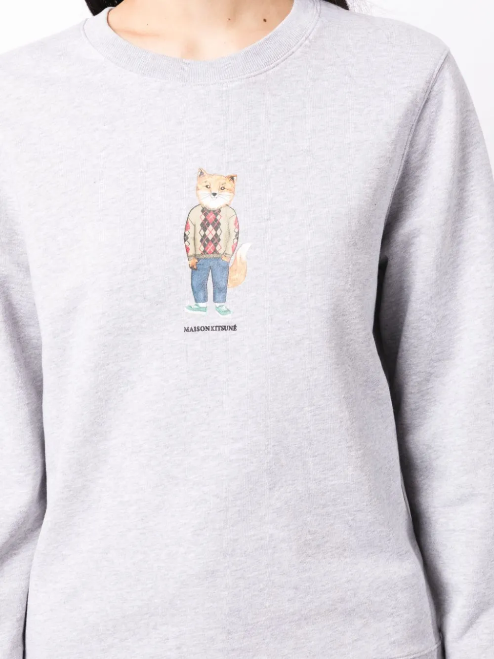 Fox Printed Crewneck Sweatshirt