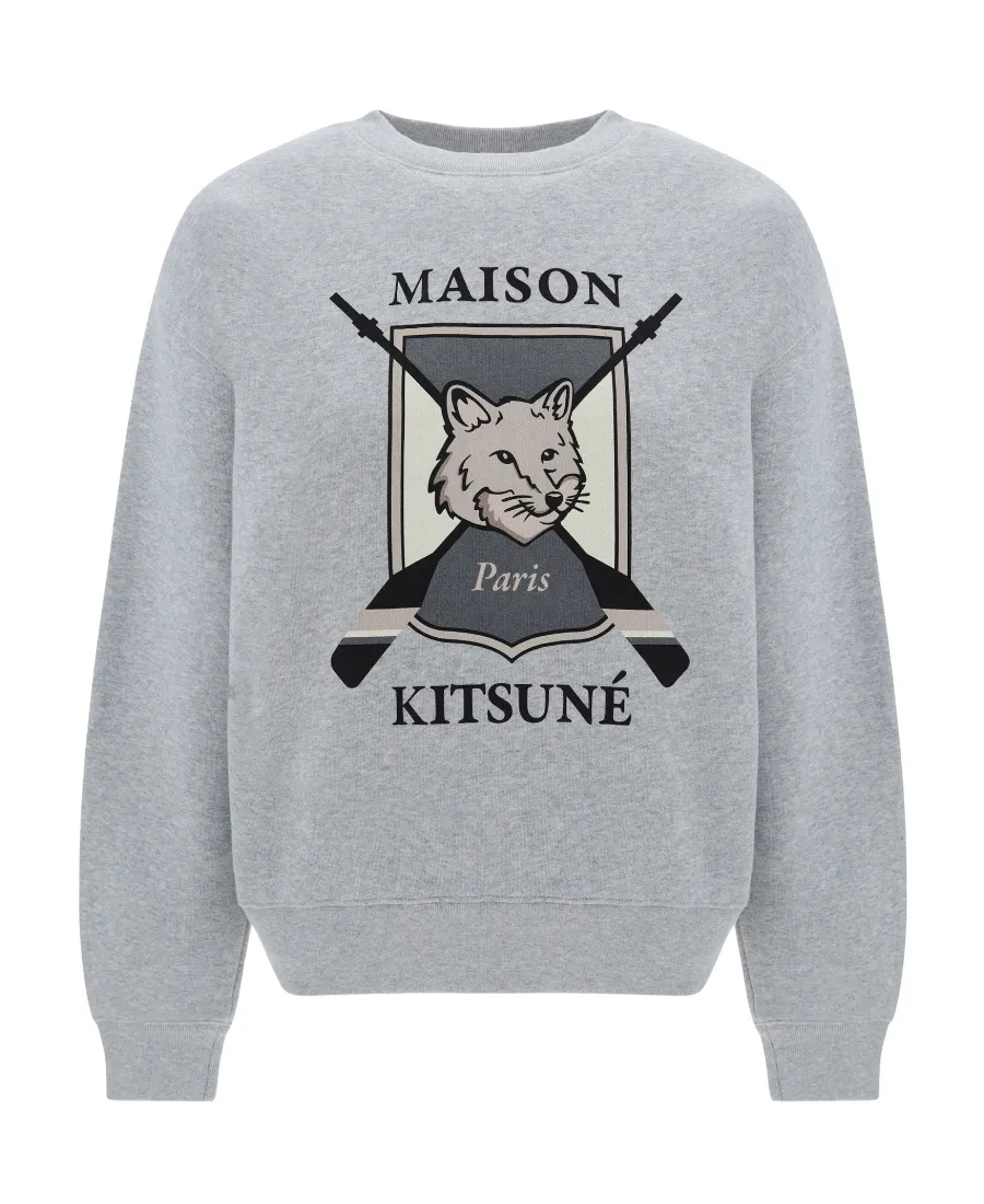 Fox-Printed Crewneck Sweatshirt