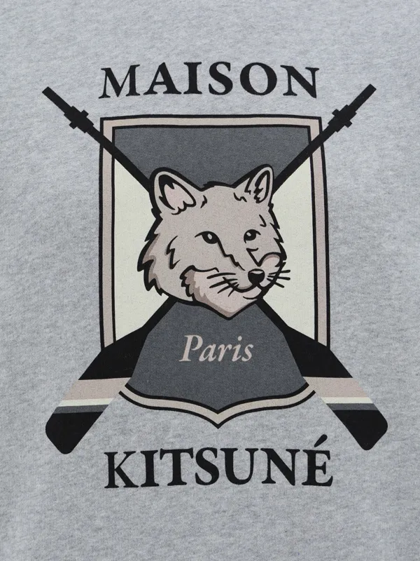 Fox-Printed Crewneck Sweatshirt