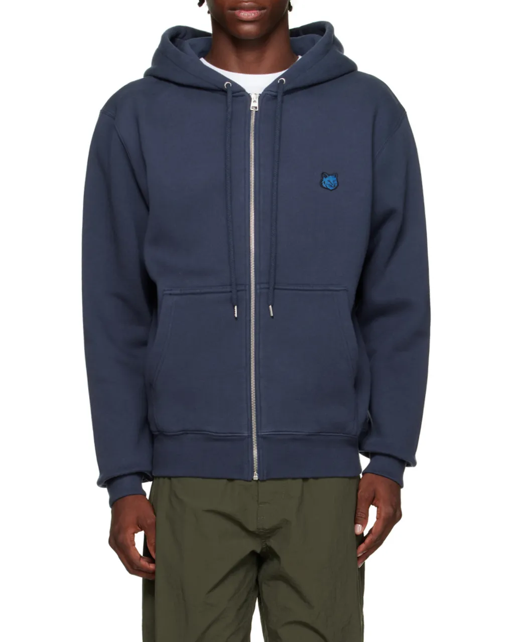 Fox Head Patch Zipped Hoodie