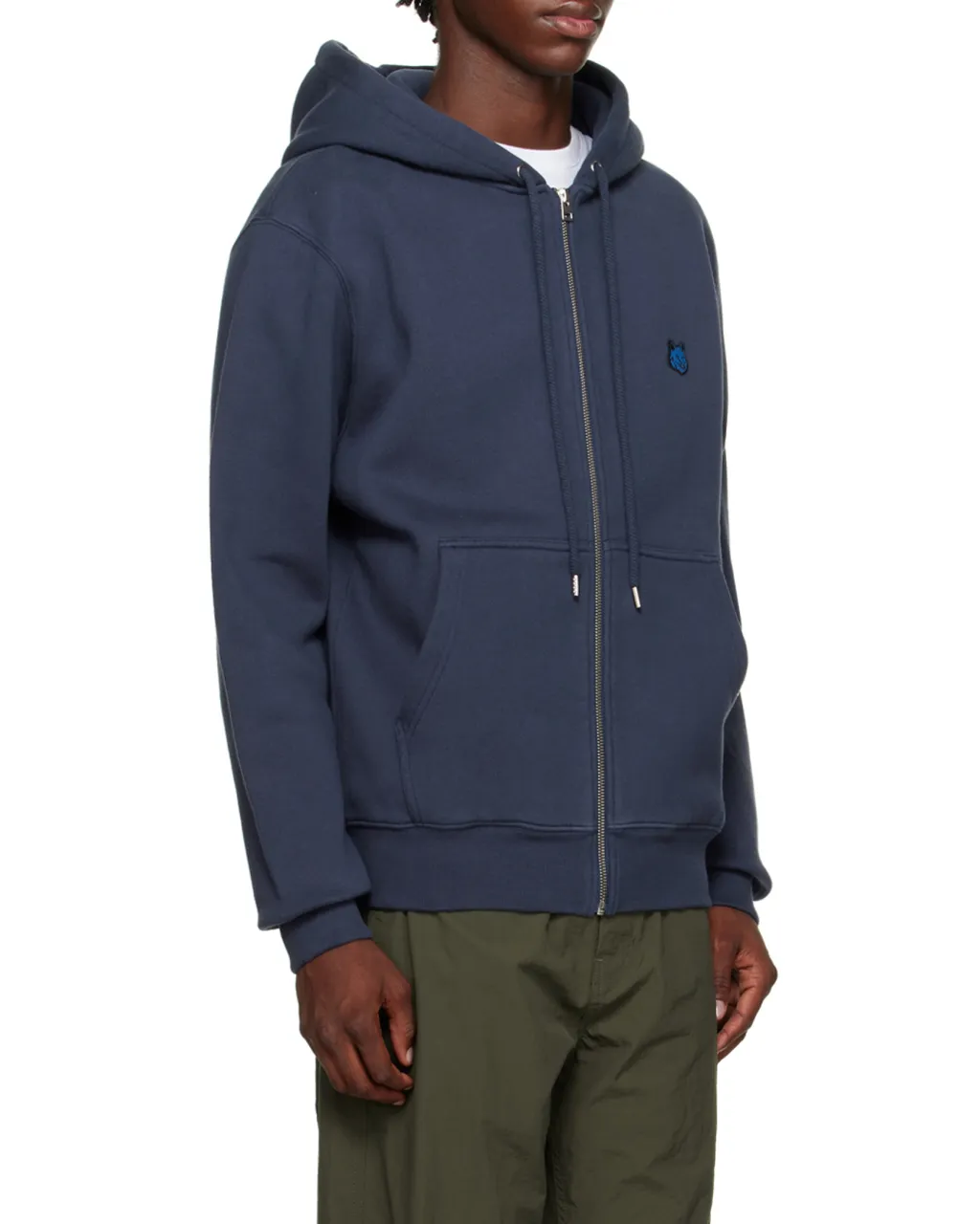 Fox Head Patch Zipped Hoodie