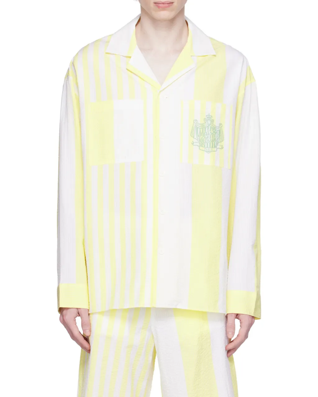 Logo-Print Striped Cotton Shirt