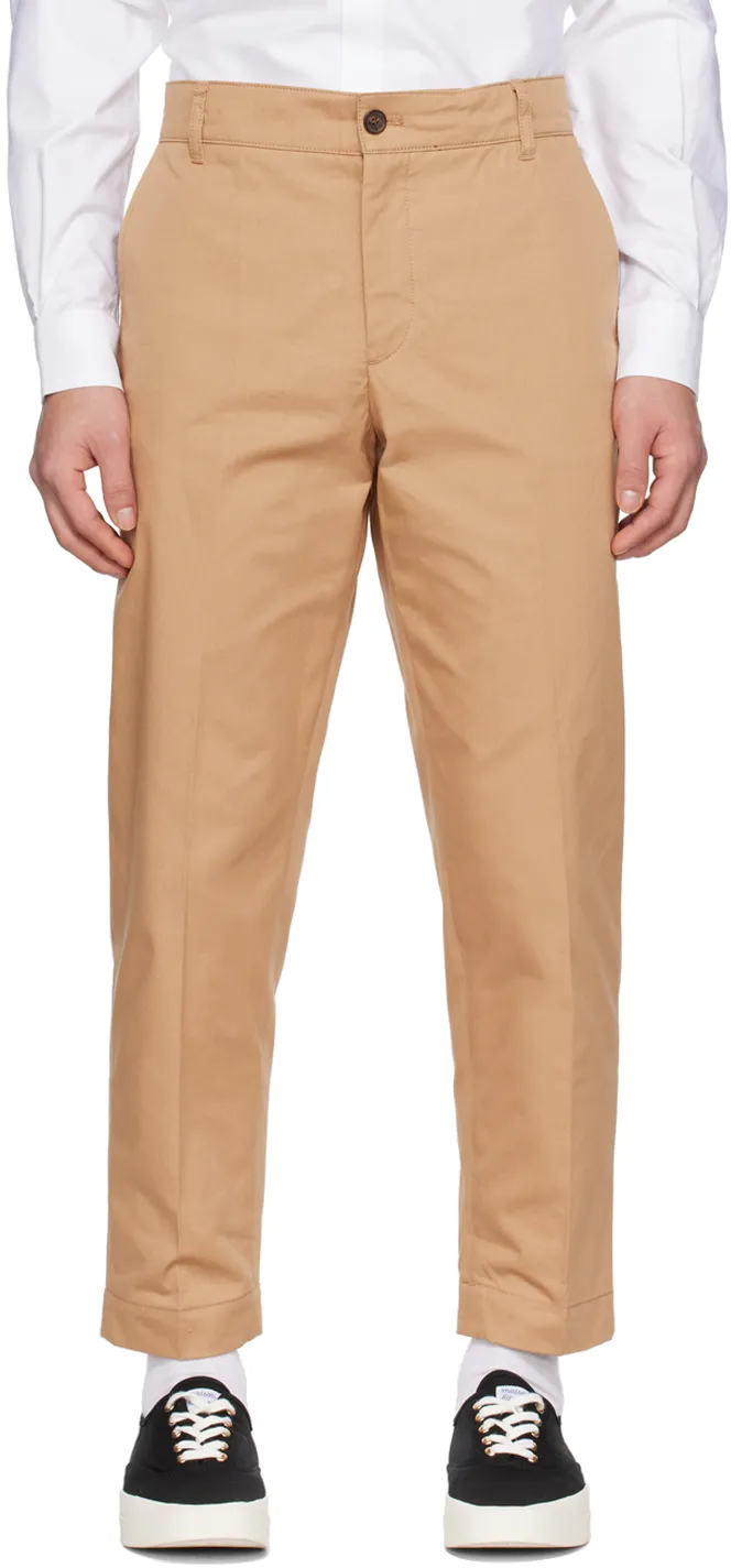 Straight-Leg Cropped Tailored Trousers