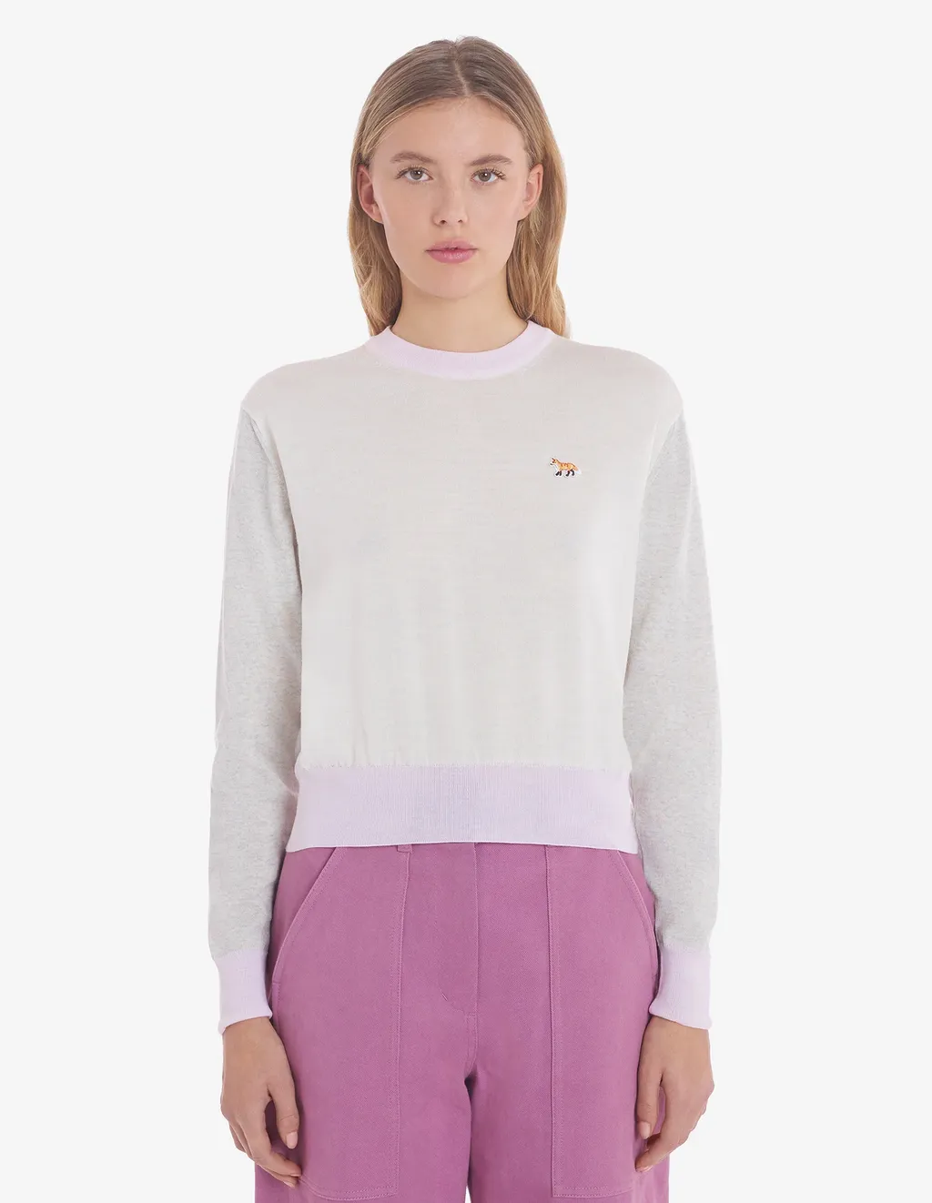 Little Fox Collage Wool Sweater