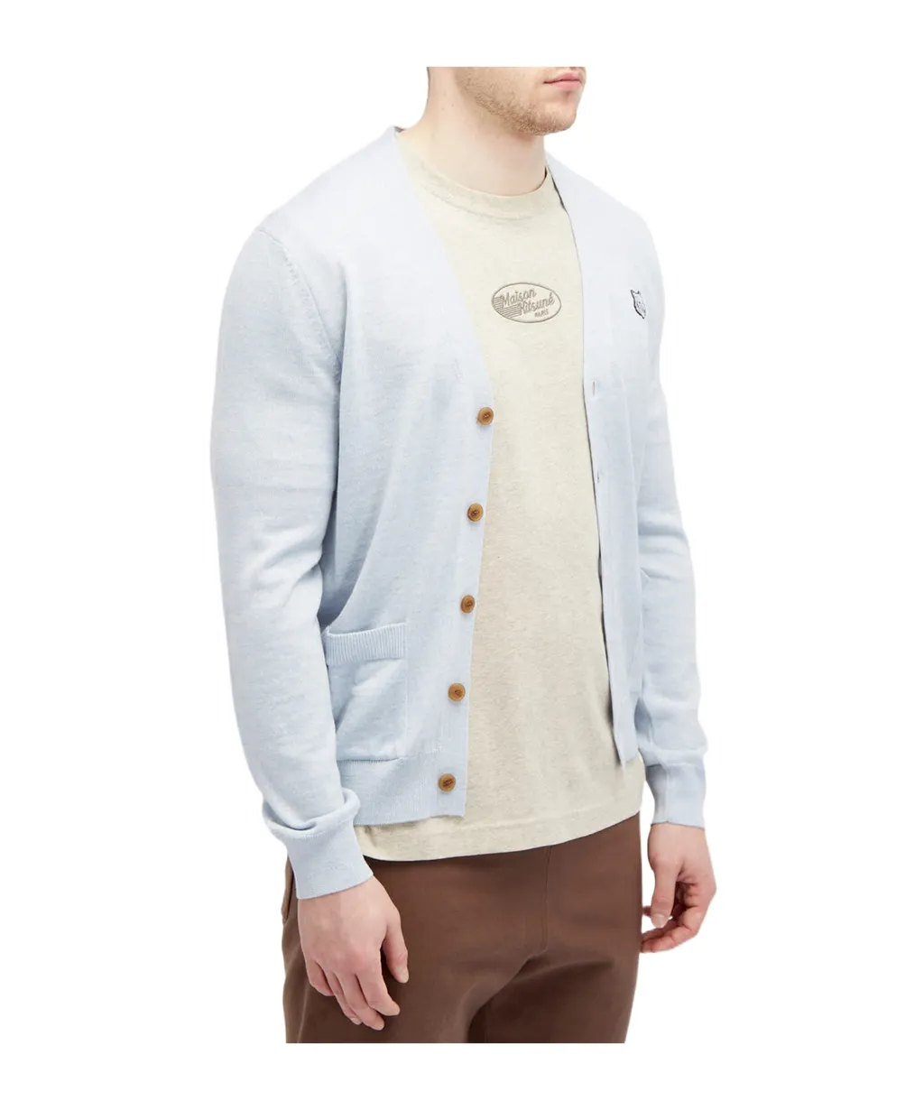 Fox Head Patch Knitted Cardigan