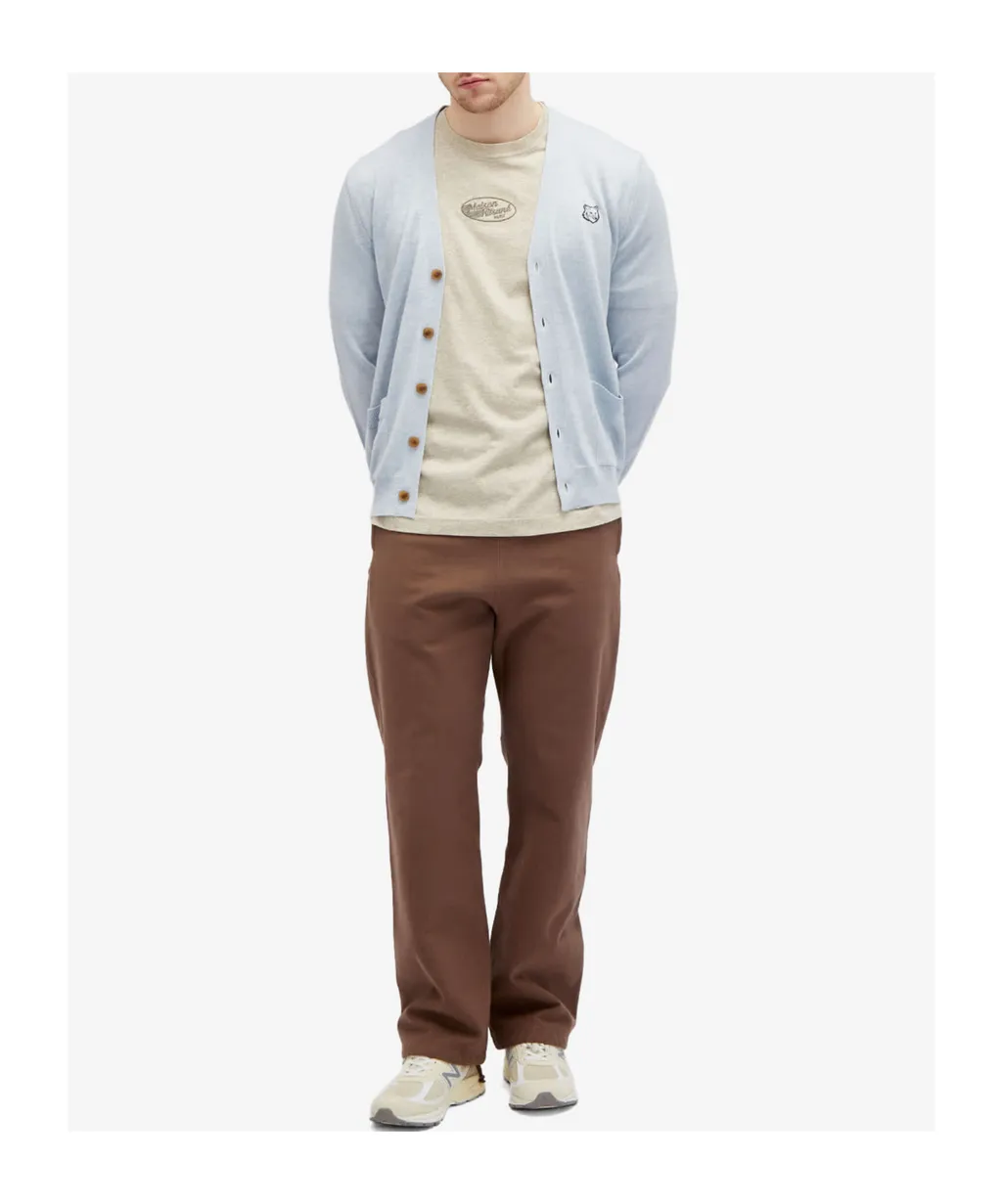 Fox Head Patch Knitted Cardigan