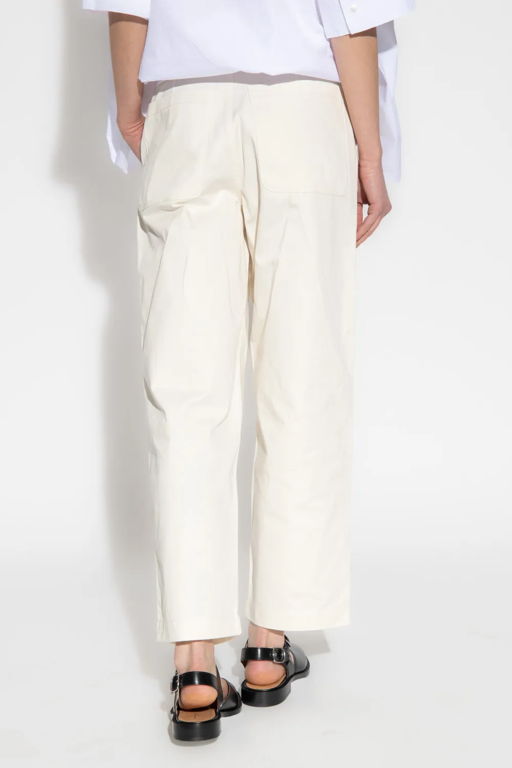 Embroidered-Logo Cotton Pants