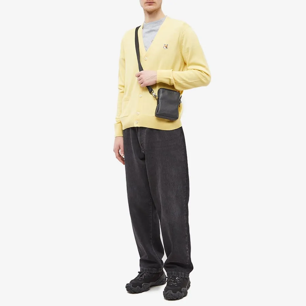 Fox Head-Patch Knitted Cardigan