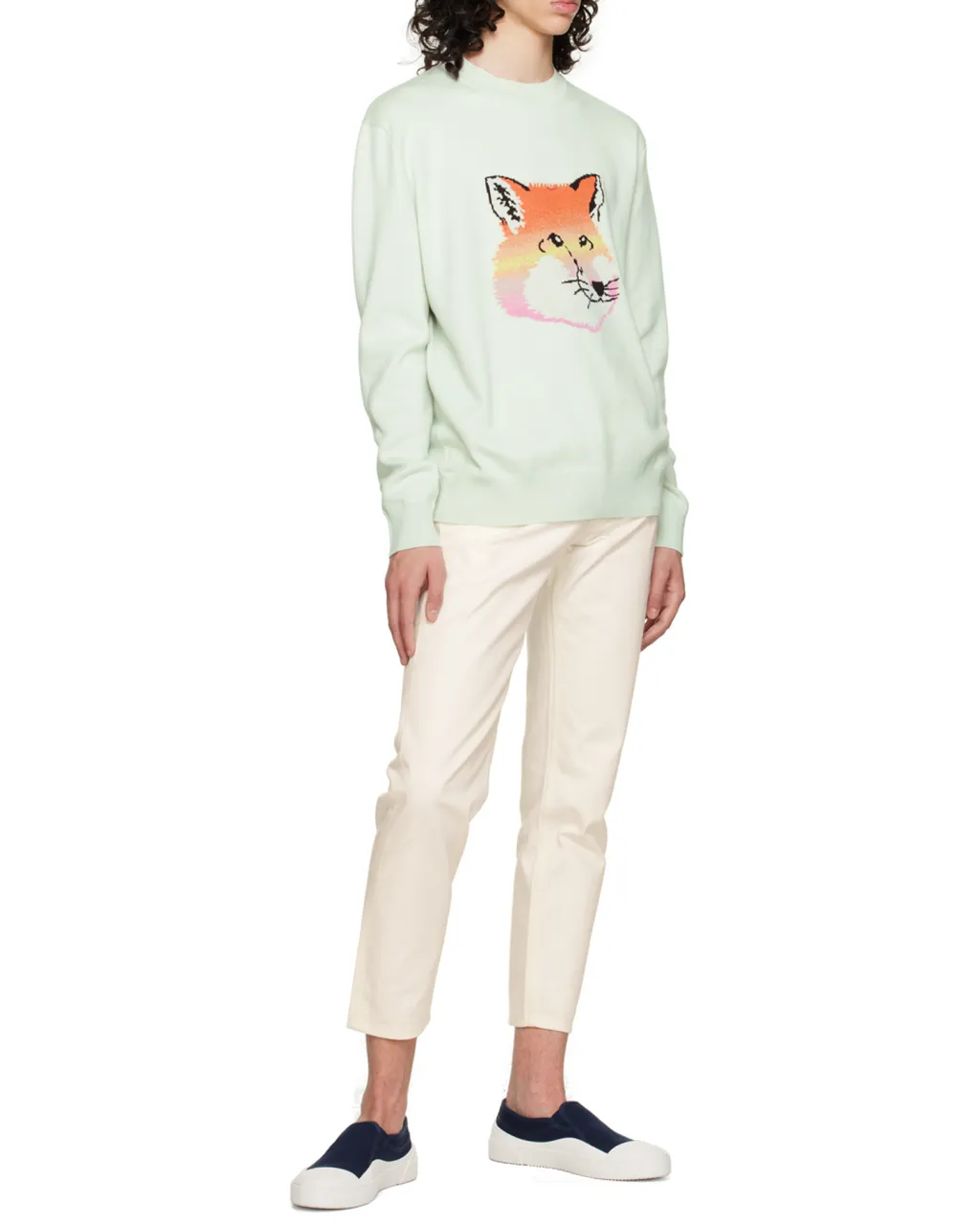 Fox Head Intarsia-Knit Jumper