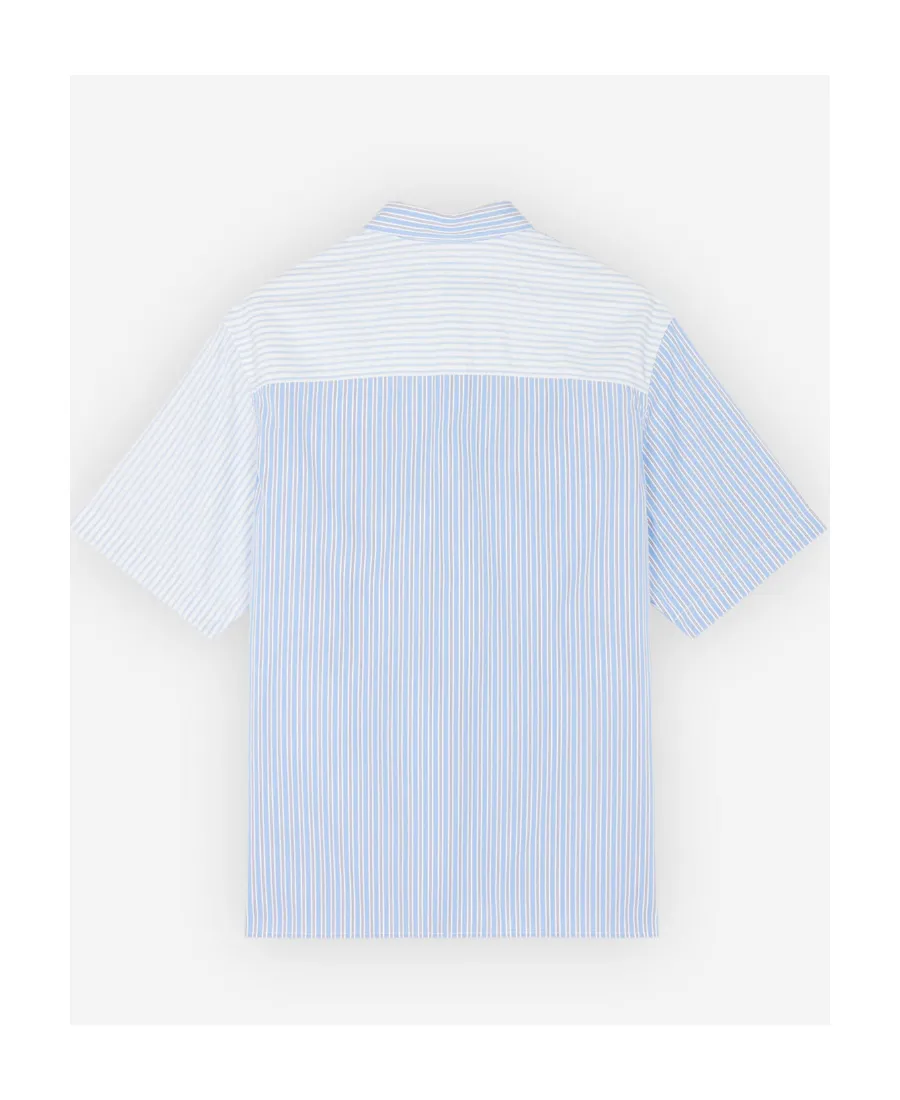 Colour-Block Striped Shirt