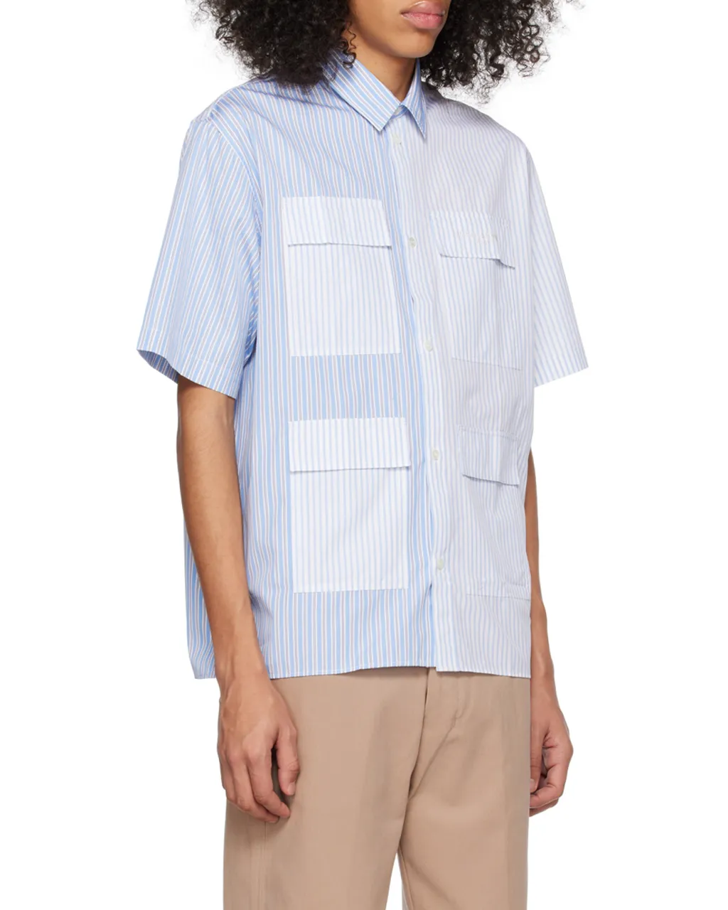 Colour-Block Striped Shirt