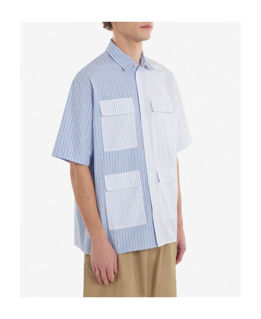 Colour-Block Striped Shirt
