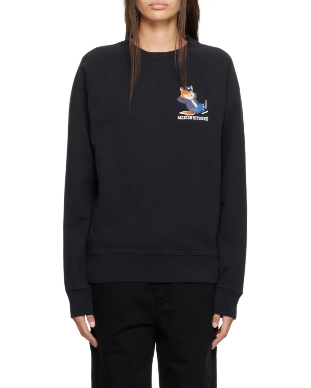 Logo-Patch Crew Neck Sweatshirt