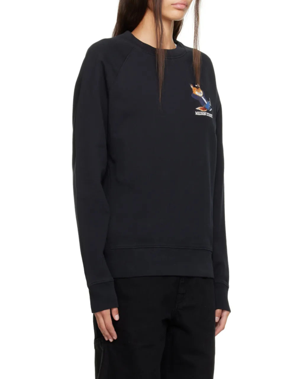 Logo-Patch Crew Neck Sweatshirt