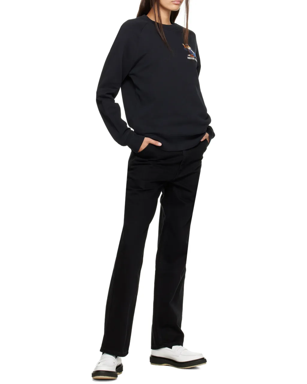 Logo-Patch Crew Neck Sweatshirt