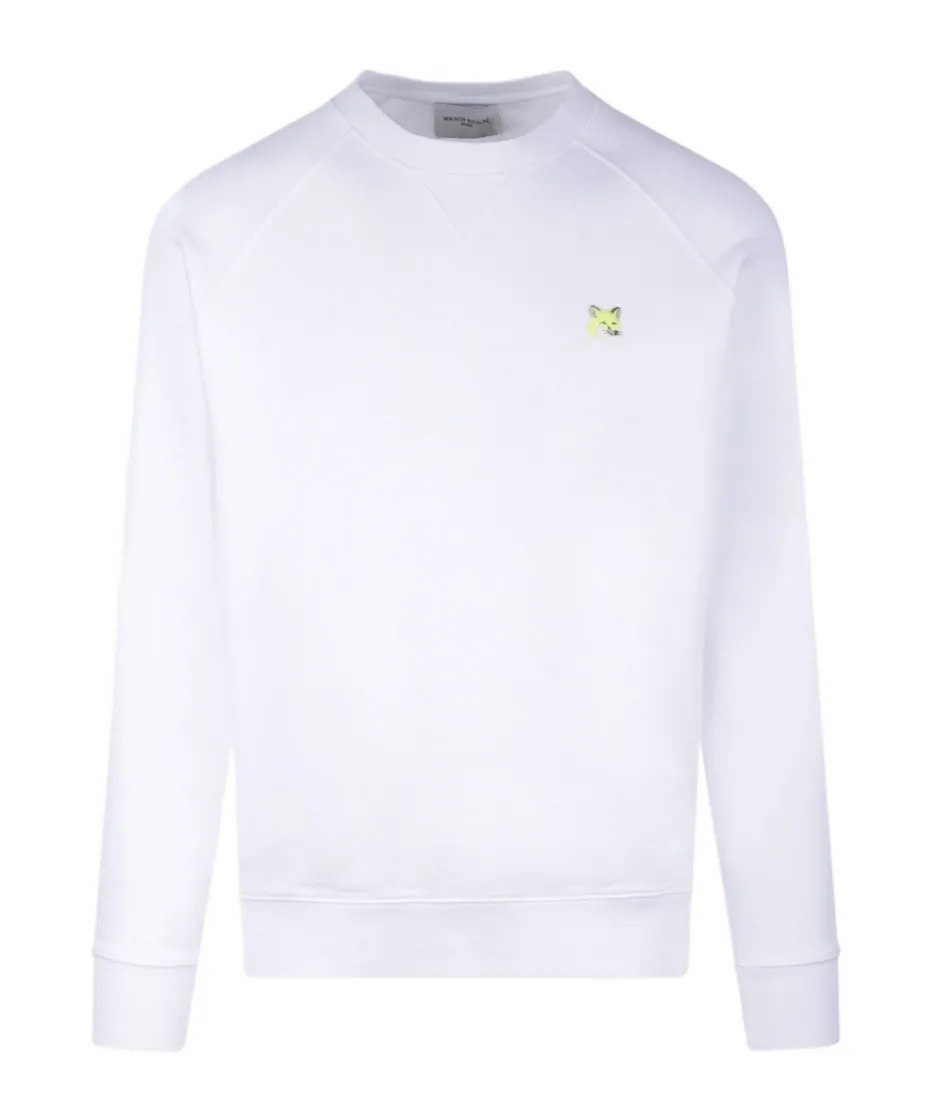 Fox Head-Embroidered Crew-Neck Sweatshirt