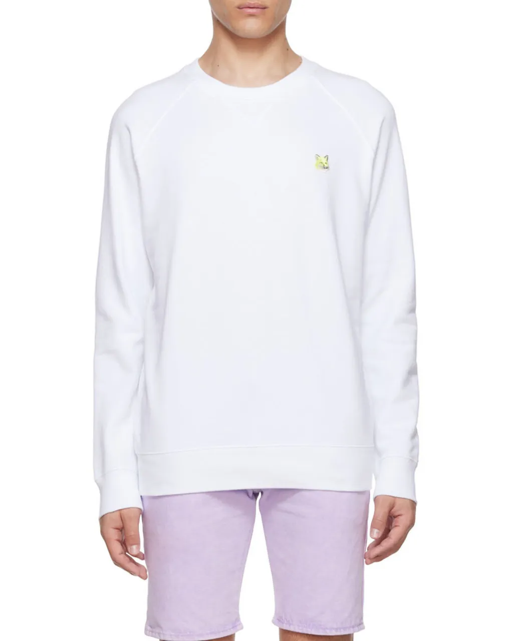 Fox Head-Embroidered Crew-Neck Sweatshirt
