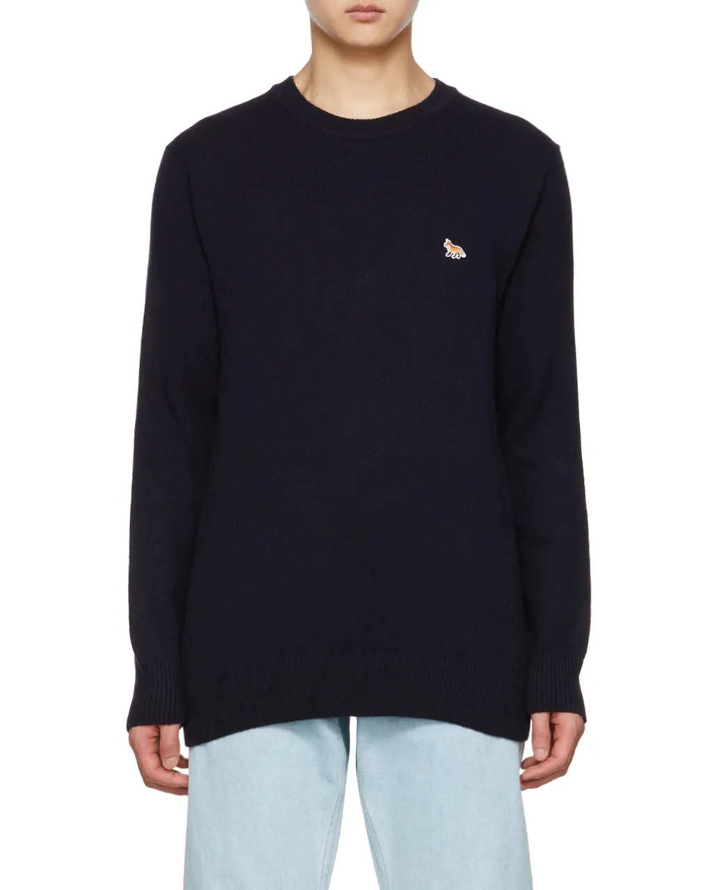 Baby Fox Patch Cosy R-Neck Pullover