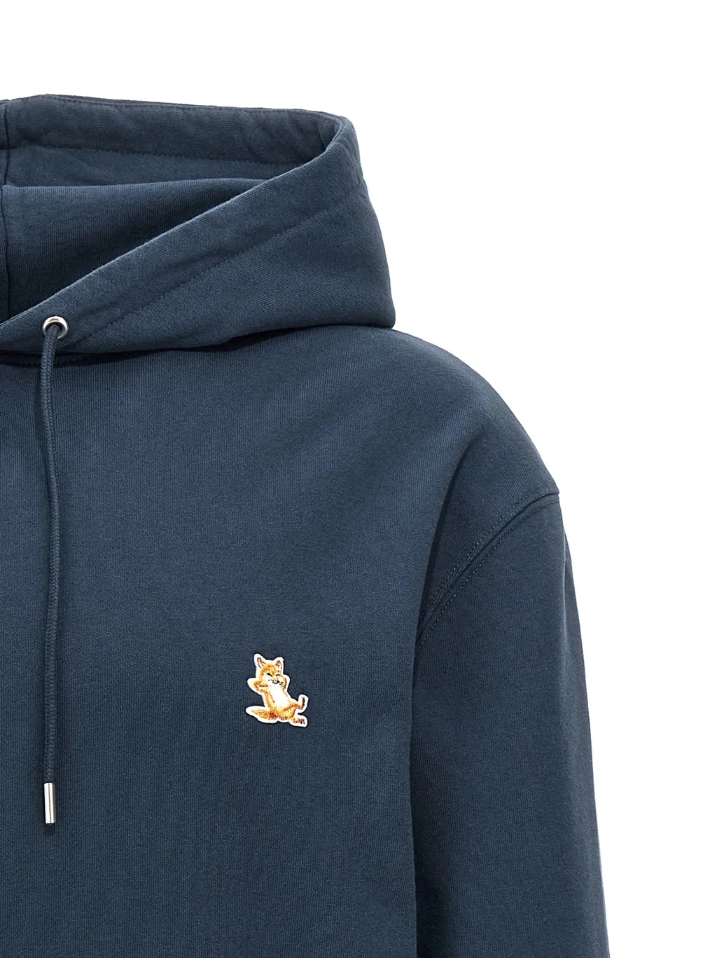 Bold Fox Head Patch Drawstring Hoodie