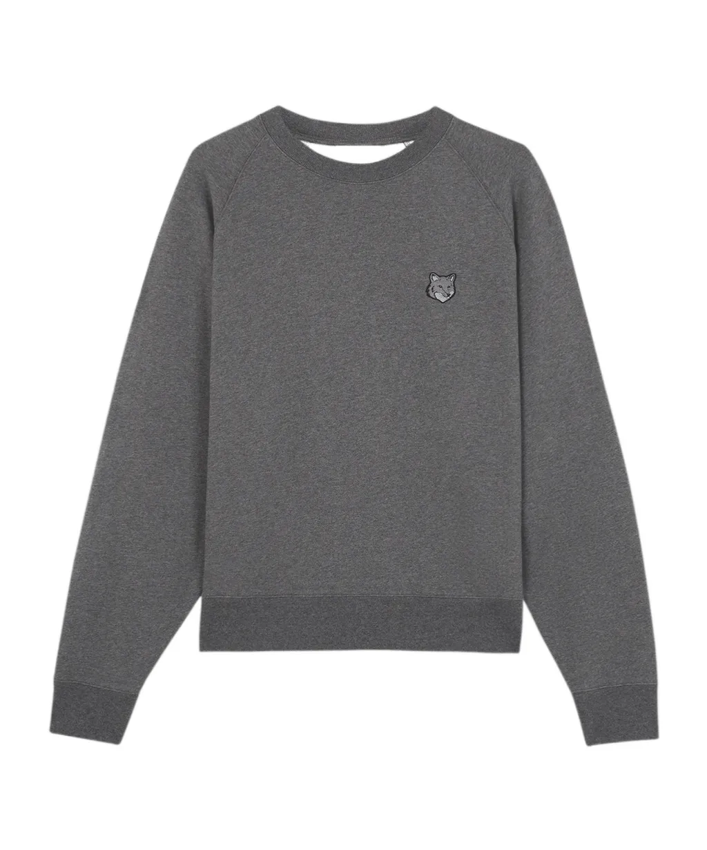 Bold Fox Head Patch Oversized Sweatshirt