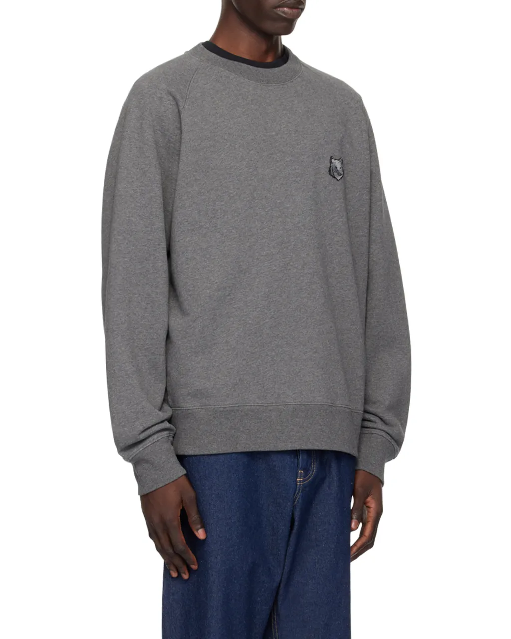 Bold Fox Head Patch Oversized Sweatshirt