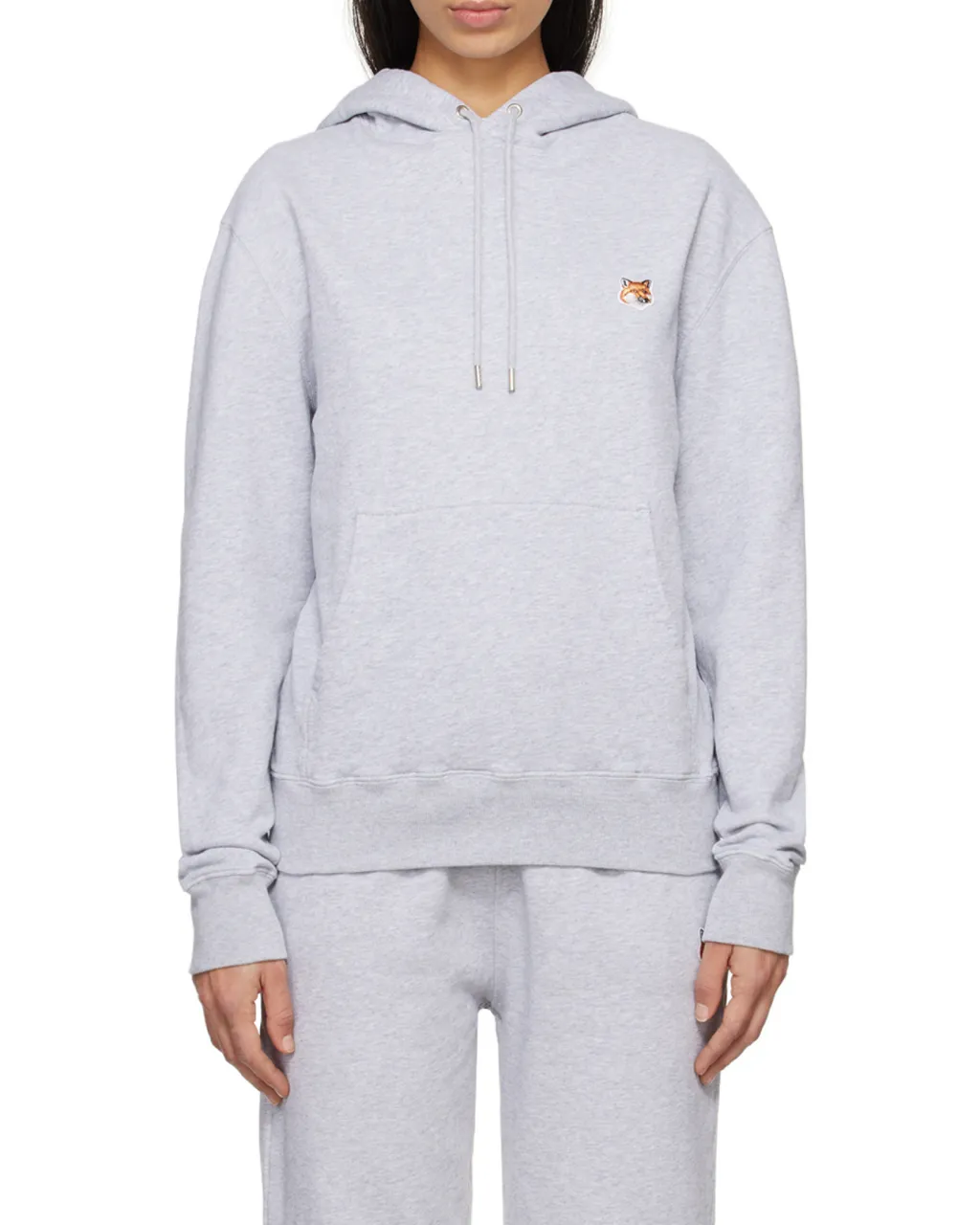 Fox Head Patch Drawstring Hoodie