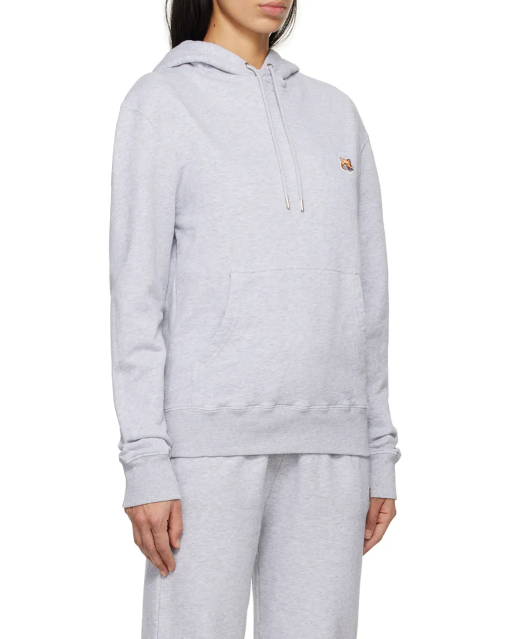 Fox Head Patch Drawstring Hoodie