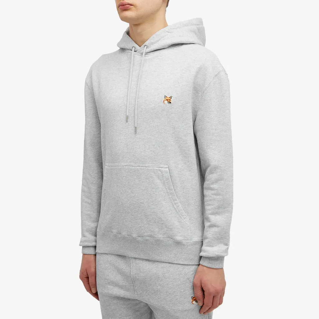 Fox Head Patch Drawstring Hoodie