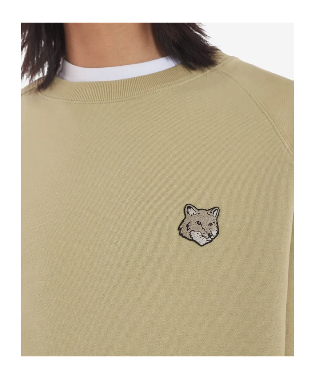 Bold Fox Head Patch Oversized Sweatshirt
