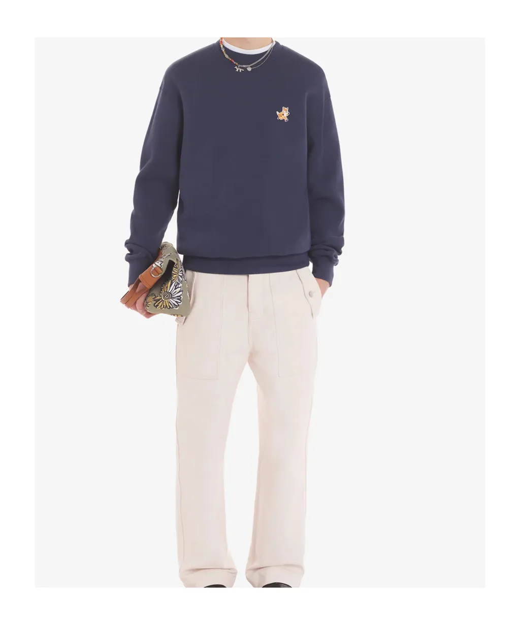 Speedy Fox Patch Crewneck Sweatshirt