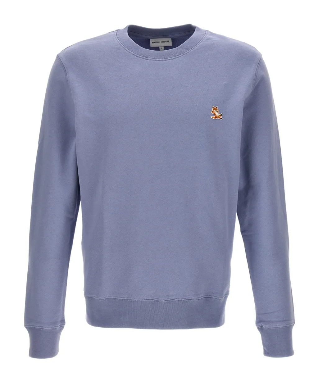 Chillax Fox Patch Crewneck Sweatshirt