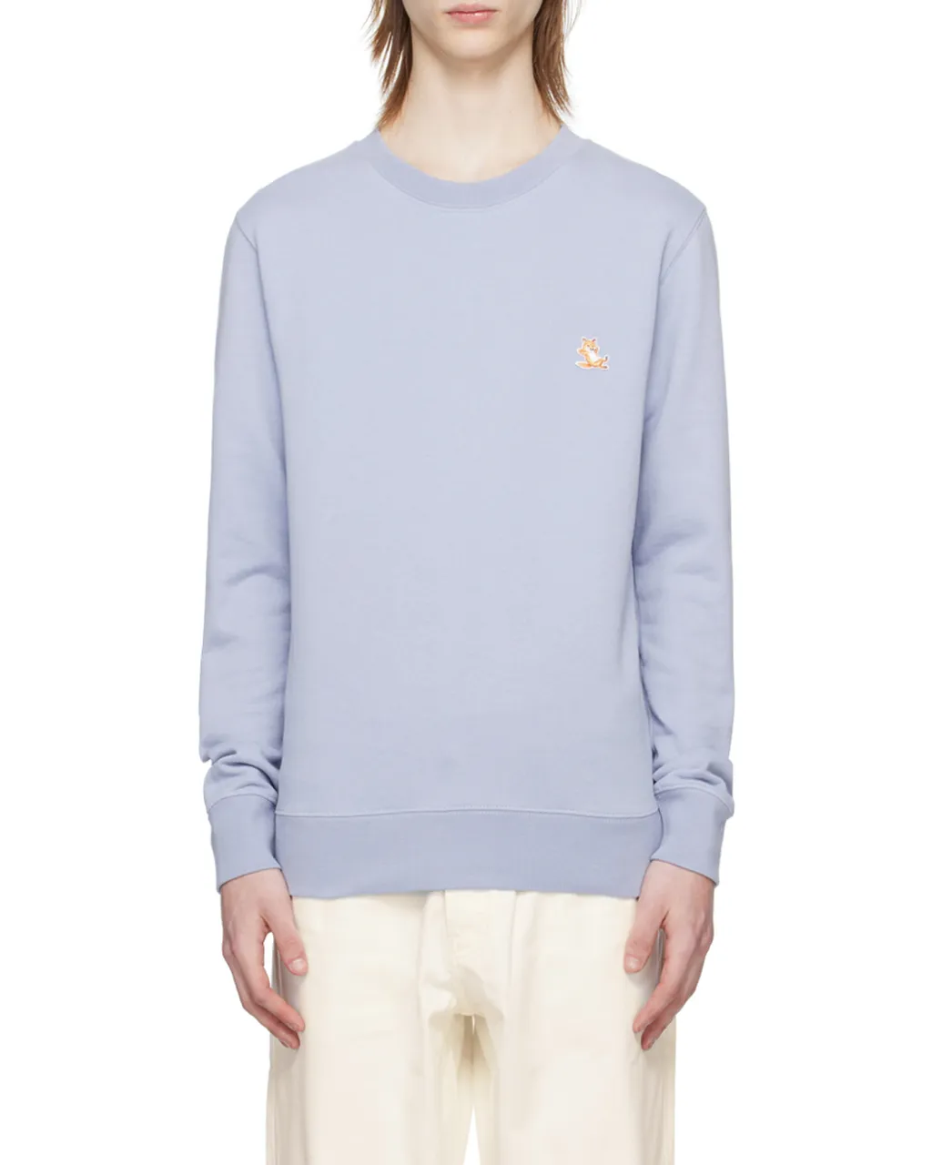 Chillax Fox Patch Crewneck Sweatshirt