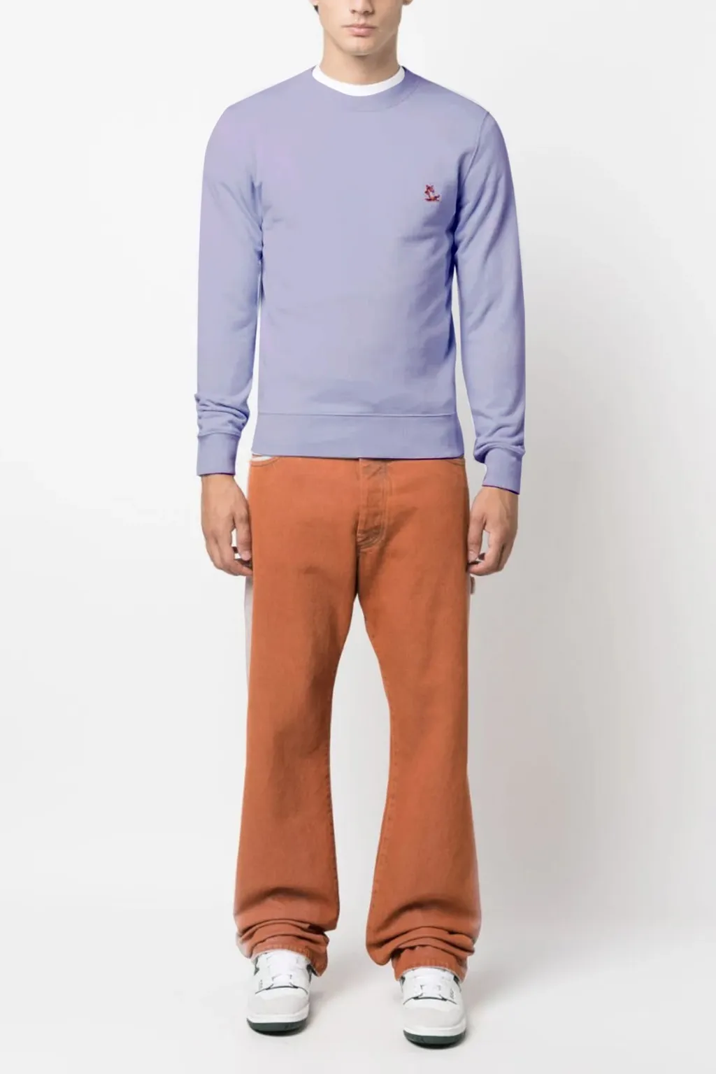 Chillax Fox Patch Crewneck Sweatshirt