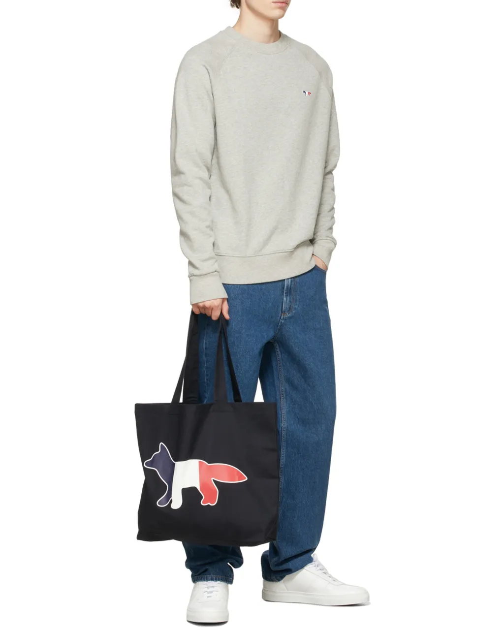 Fox Decal Round Neck Sweater