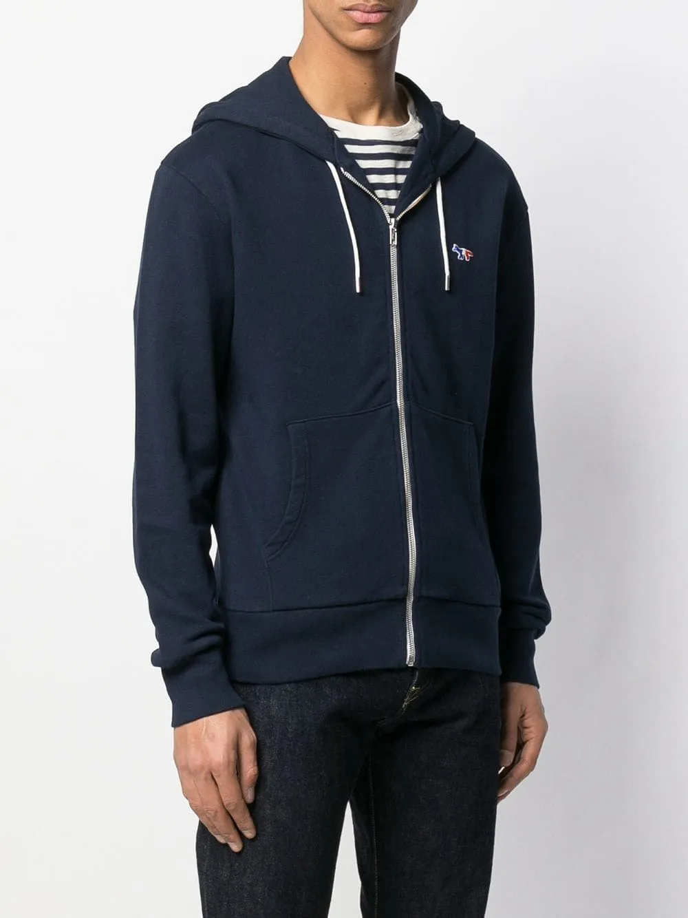 Fox Head Patch Zip Hoodie
