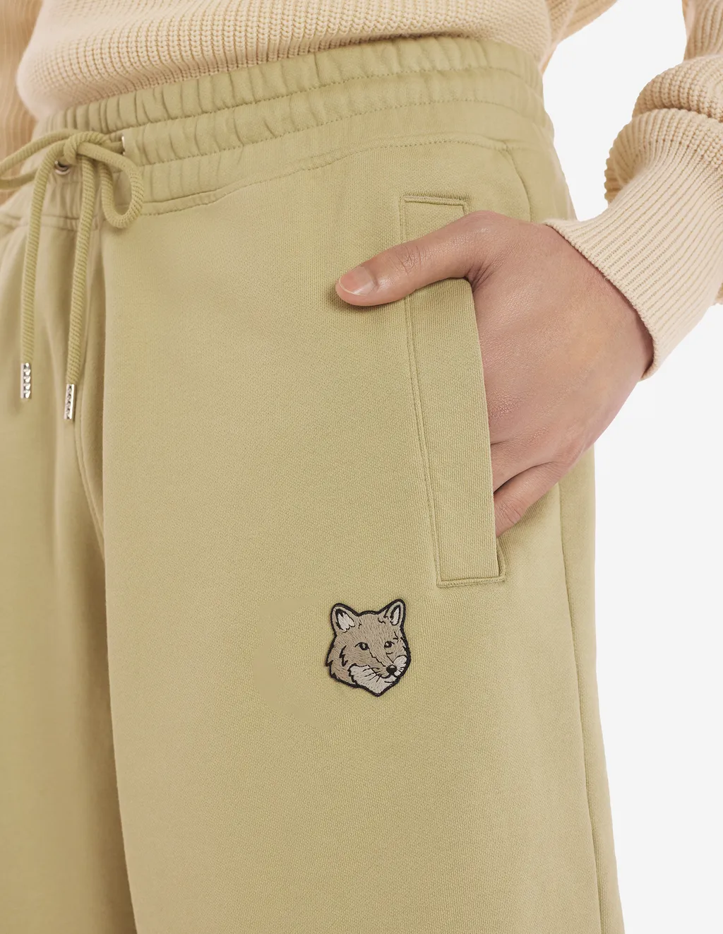 Bold Fox Head Patch Drawstring Shorts