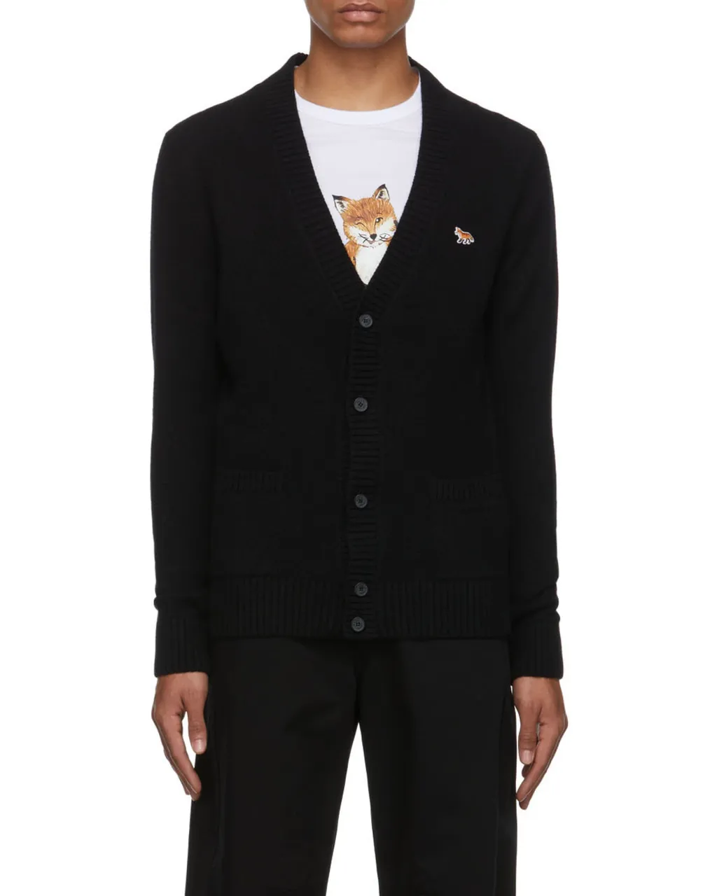 Fox Patch Knitted Cardigan