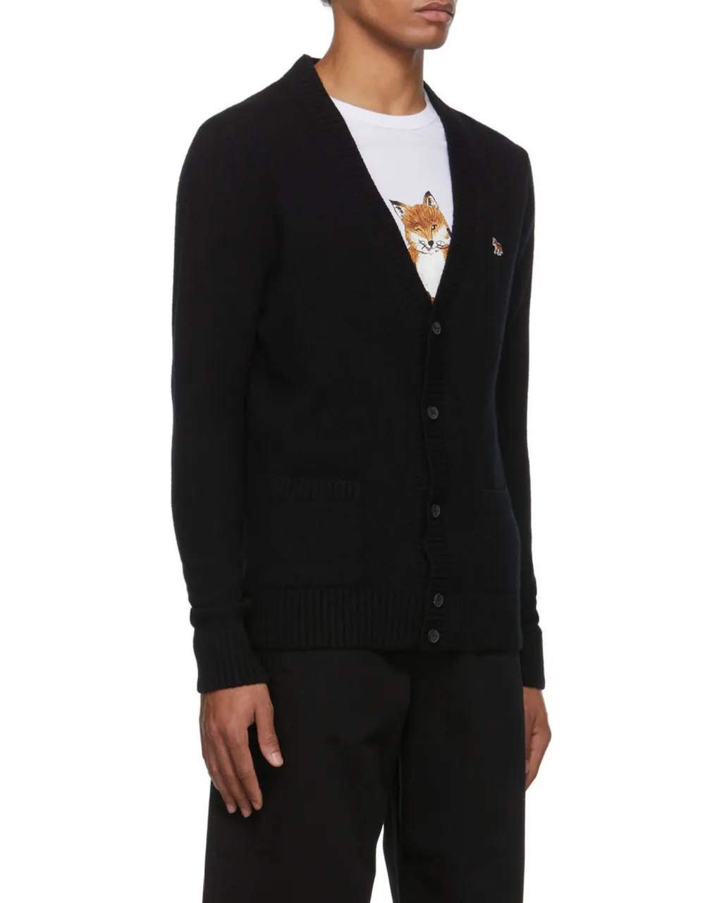 Fox Patch Knitted Cardigan