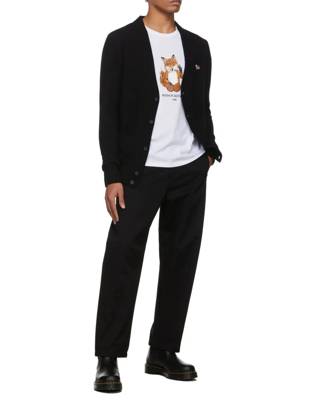 Fox Patch Knitted Cardigan