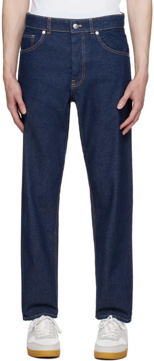 Straight-Leg Mid Rise Jeans