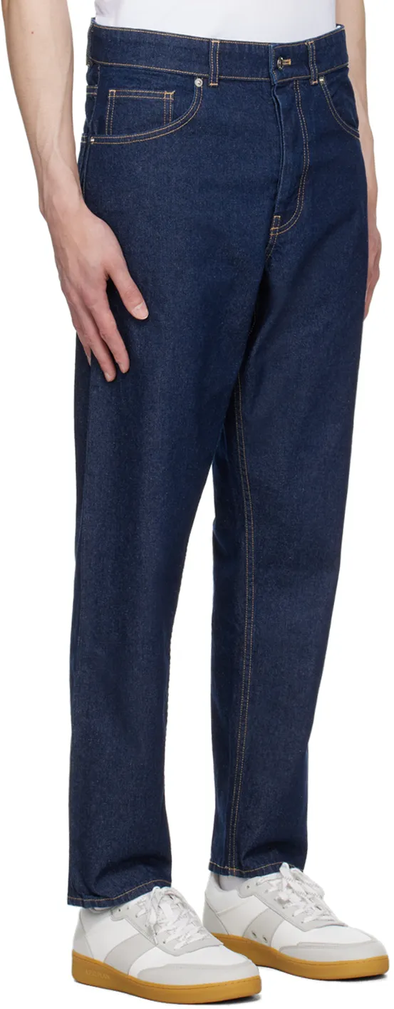 Straight-Leg Mid Rise Jeans