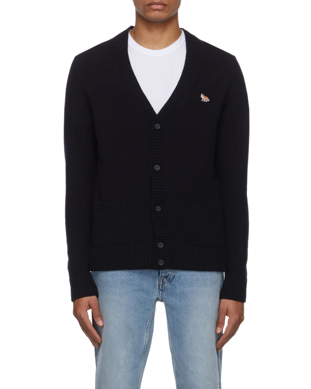 V-Neck Long-Sleeved Cardigan