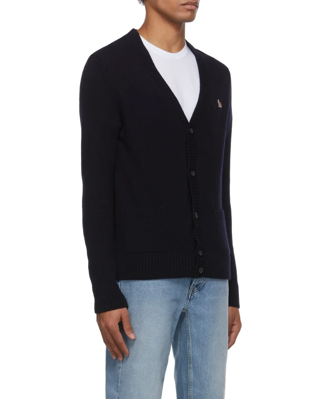 V-Neck Long-Sleeved Cardigan